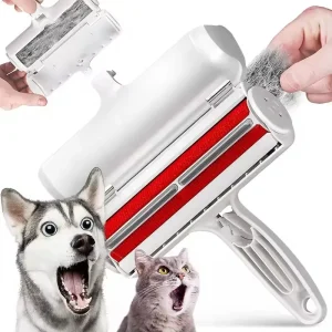 Dog & Cat Fur Remover with Self-Cleaning Base - Efficient Animal Hair Removal Tool - Perfect for Furniture