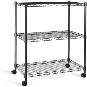YSSOA Heavy Duty 3-Shelf Shelving with Wheels